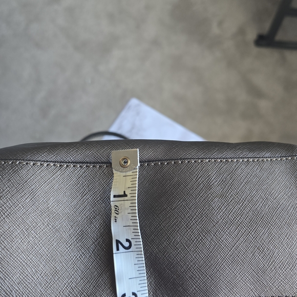 Coach Saffiano Leather Mini North South Crossbody Tote In Metalic Bronze - Picture 10 of 10